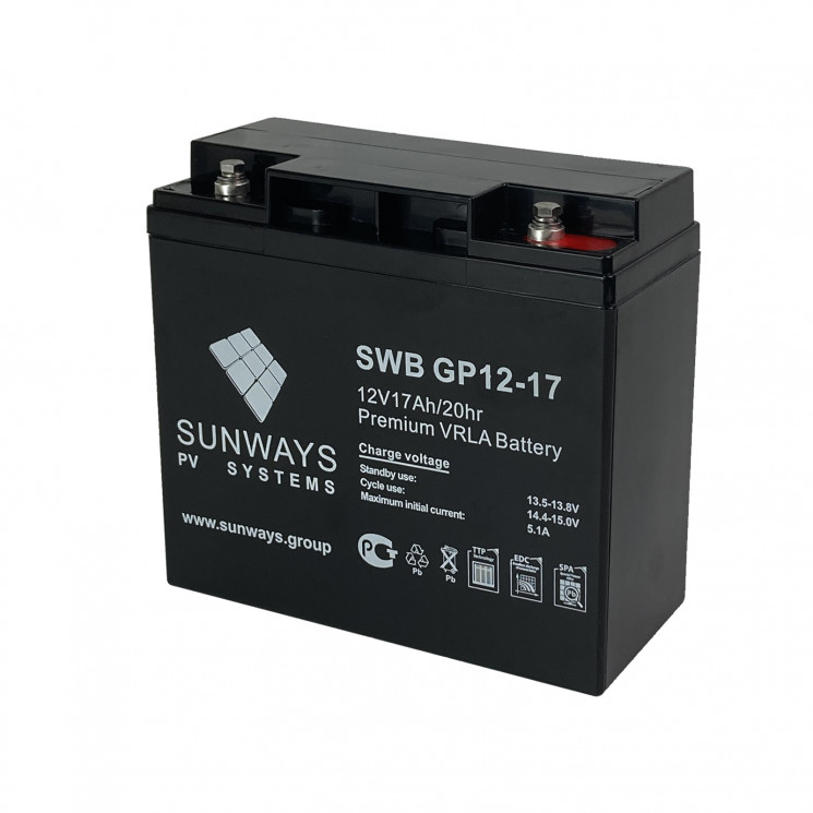 Аккумуляторная батарея SUNWAYS GP 12-17 купить в Санкт-Петербурге