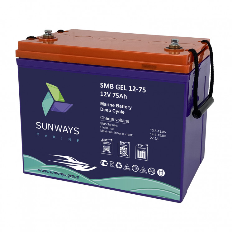 Аккумуляторная батарея Sunways Marine SMB GEL 12-75 купить в Санкт-Петербурге