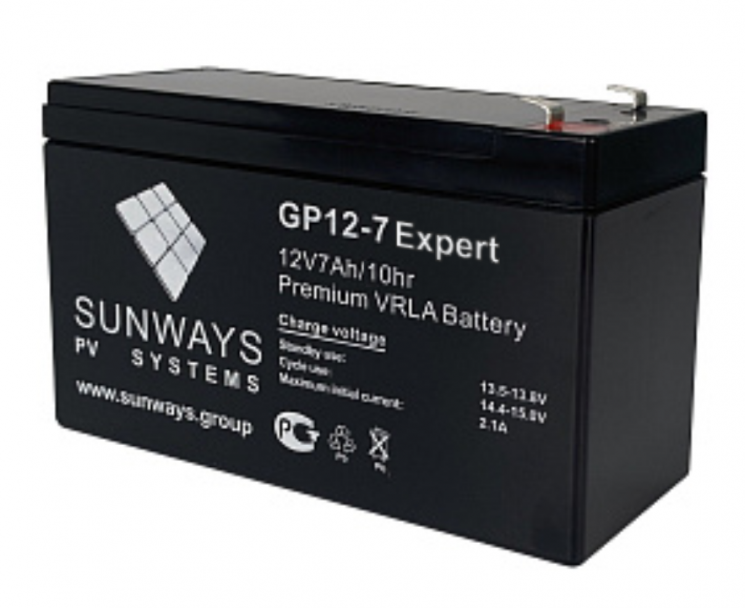 Аккумуляторная батарея SUNWAYS GP12-7 Expert купить в Санкт-Петербурге