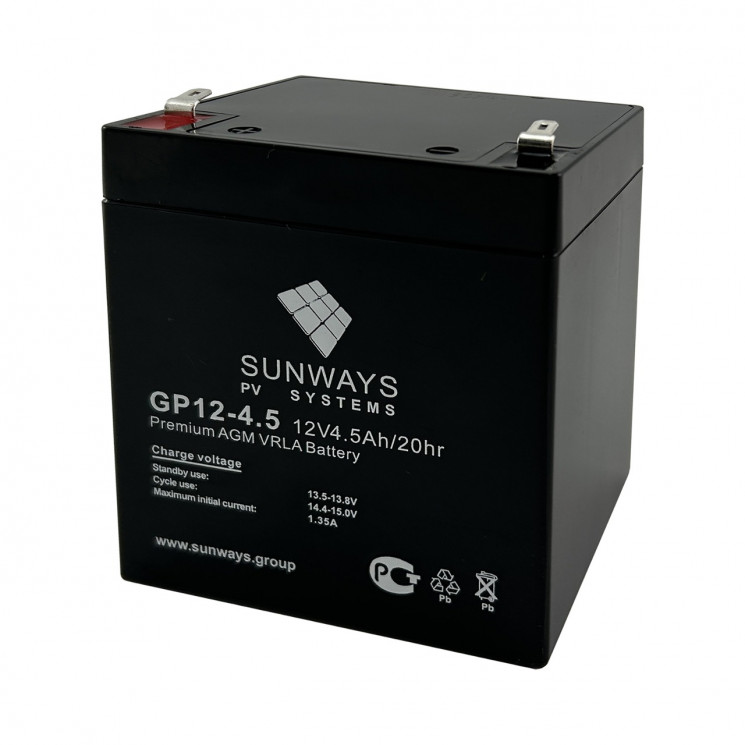 Аккумуляторная батарея SUNWAYS GP 12-4.5 купить в Санкт-Петербурге